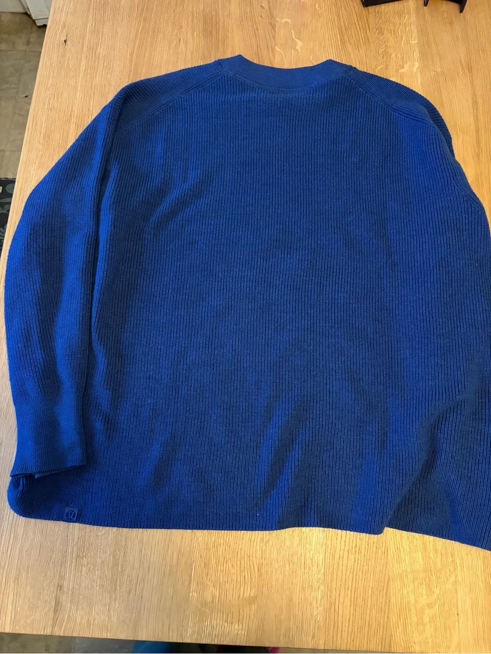 lululemon Merino Wool blend Ribbed Crewneck Sweater in Heathered Psychic